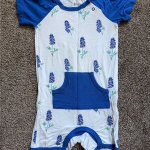 Kyte Baby bluebonnet shortall